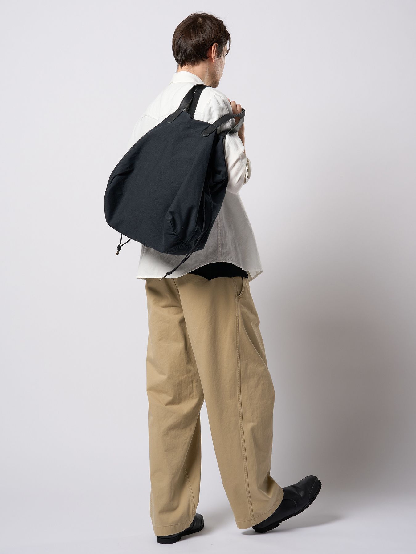 【予約品 9月23日(火) 締切】vintage drawstring tote bag / ヴィンテージ ドローストリング トートバッグ / ブラック