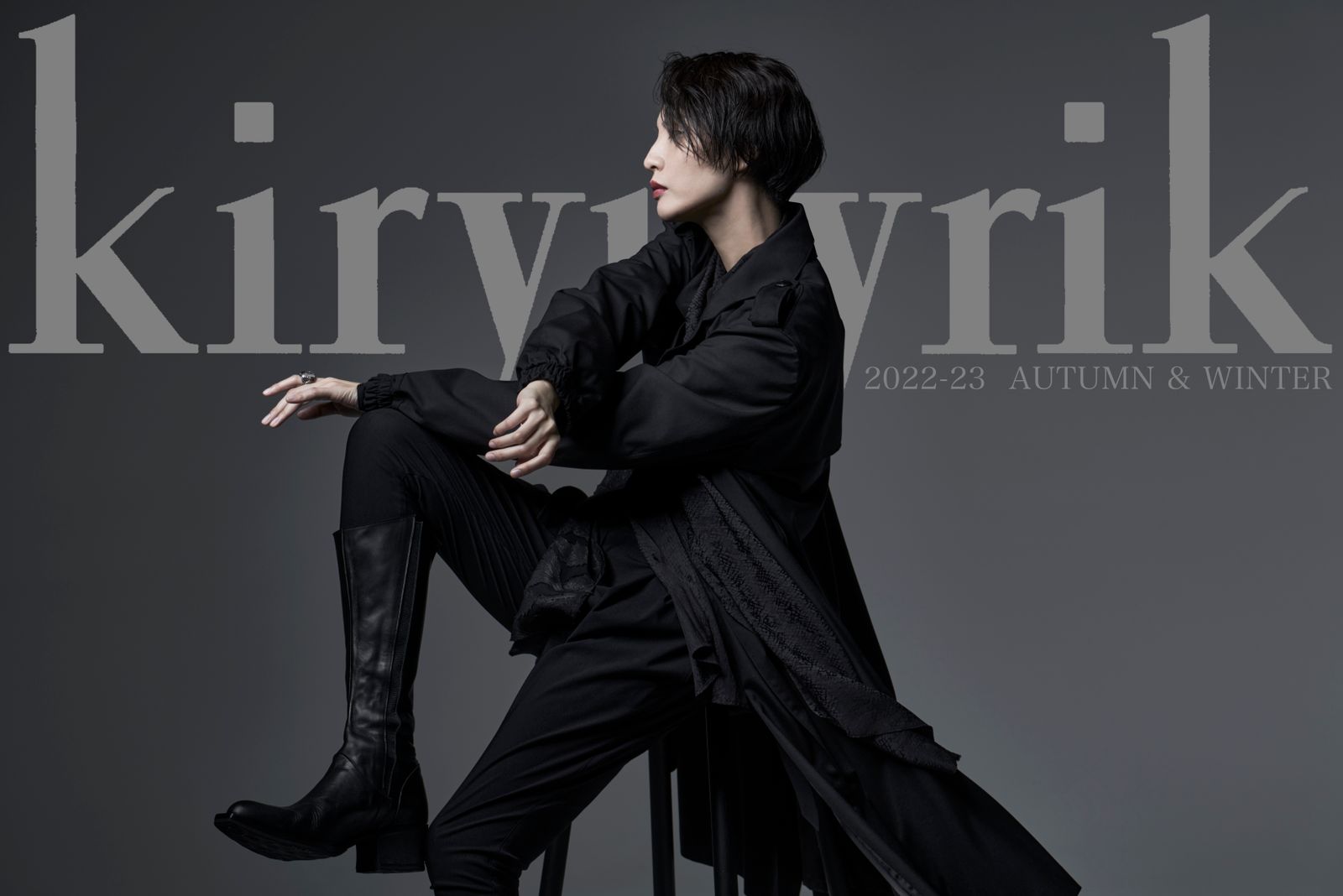 kiryuyrik - 《予約品》 DrapCoat コート TWS Tropical / Black kiryuyrik - 《予約品》 DrapCoat コート TWS Tropical / Black