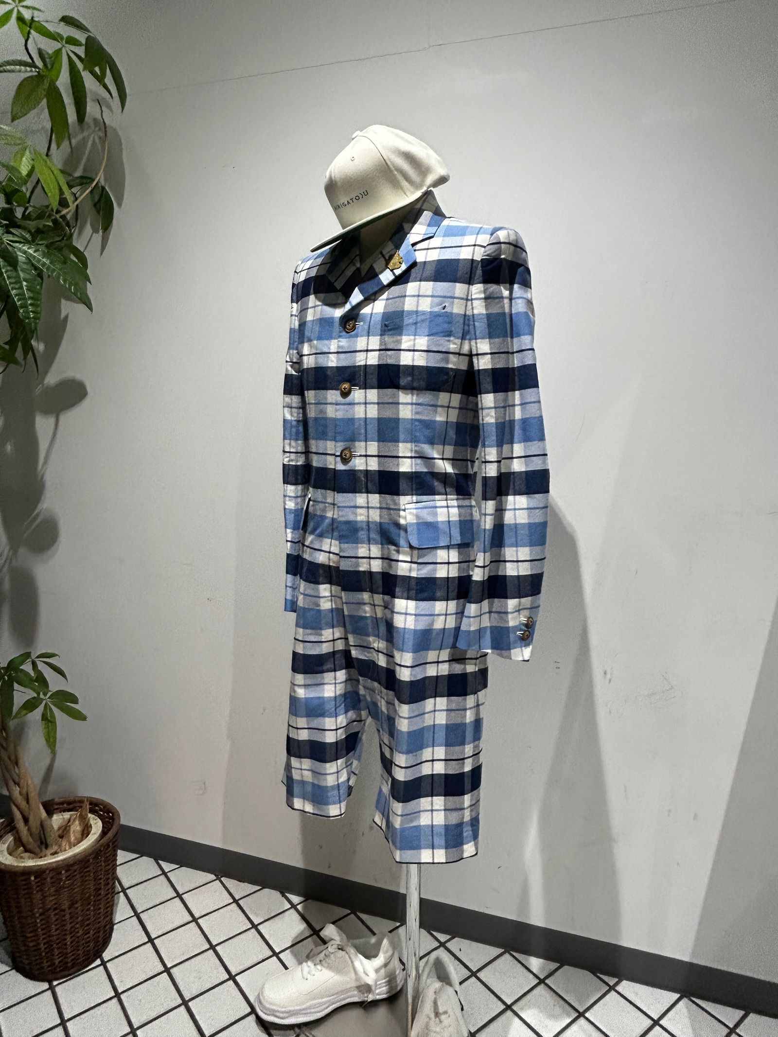 テーラーメイドジャケットつなぎ チェック1点物 /アレフルード +CAPサービス