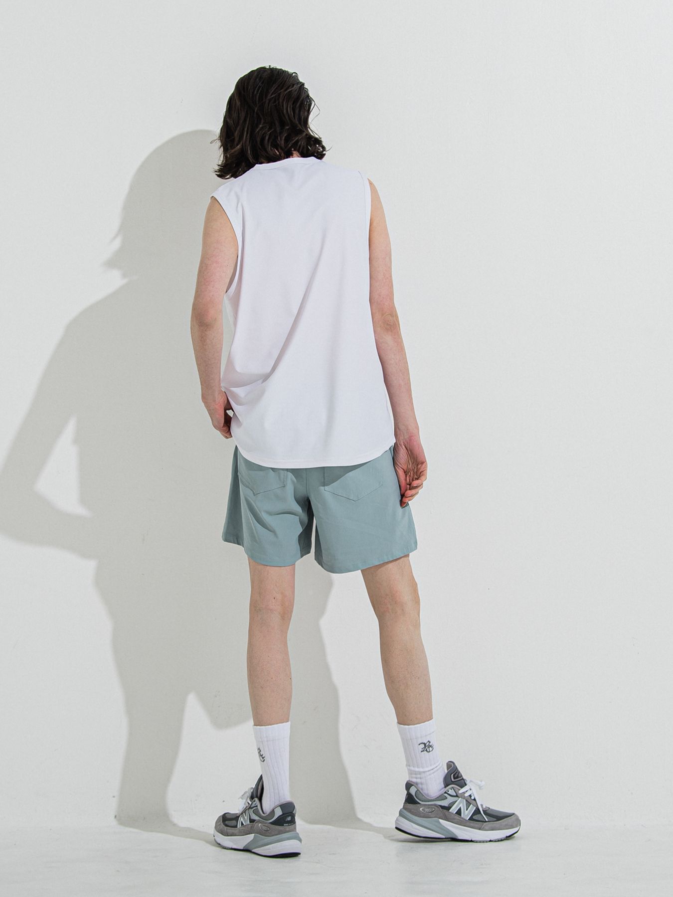 【予約品 】RASH OVER NO SLEEVE / ラッシュガード オーバーサイズノースリーブ / IDホワイト