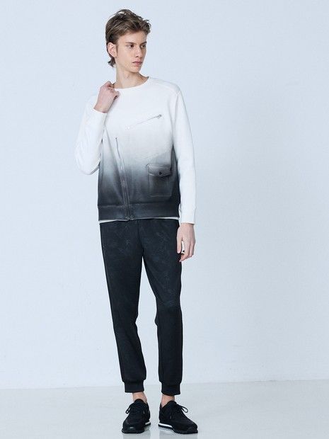 ライダース長袖 スウェットグラデーション【5351 POUR LES HOMMES】