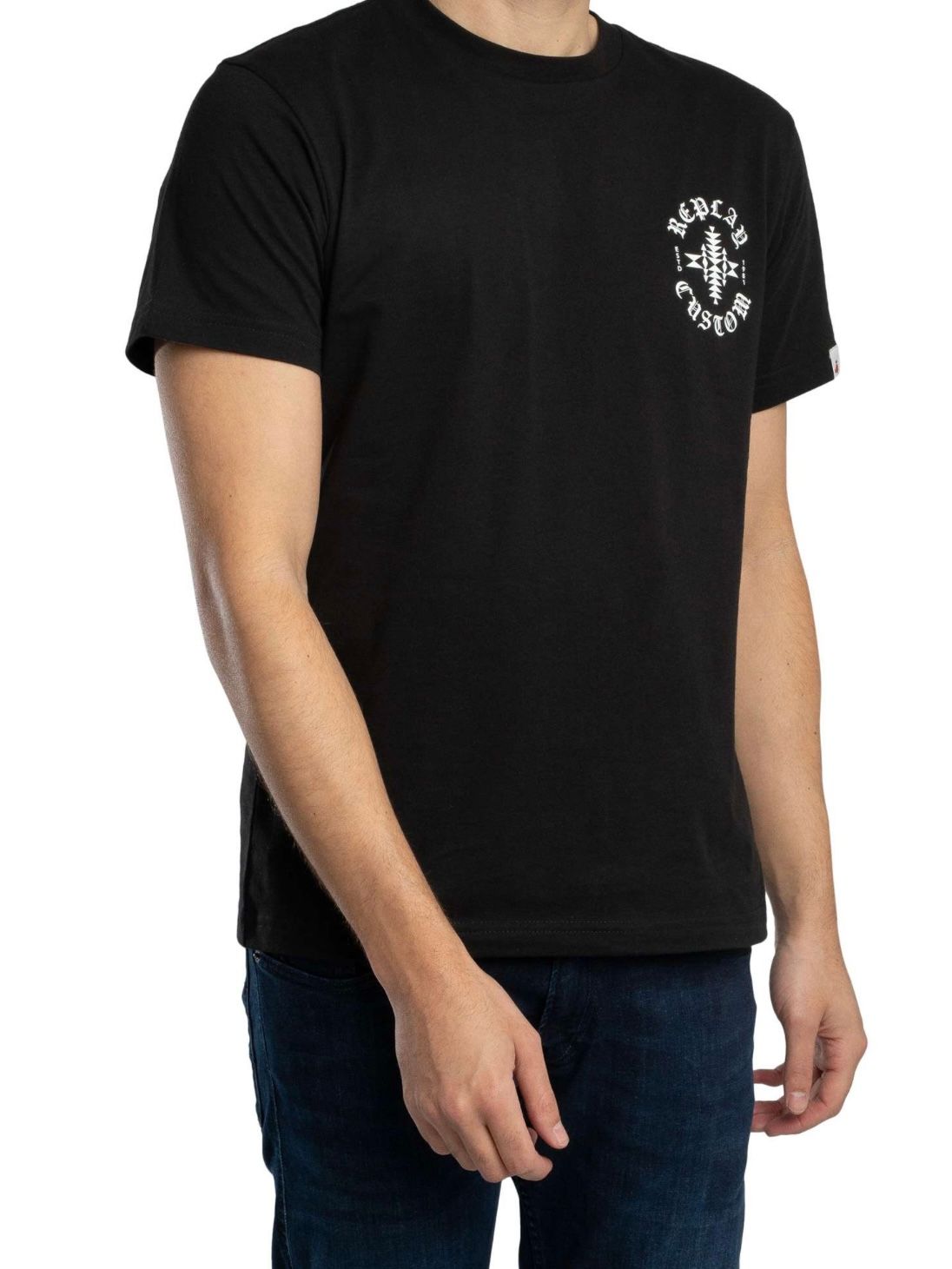 T-SHIRT フロントバックグラフィックTシャツBLACK 【REPLAY】