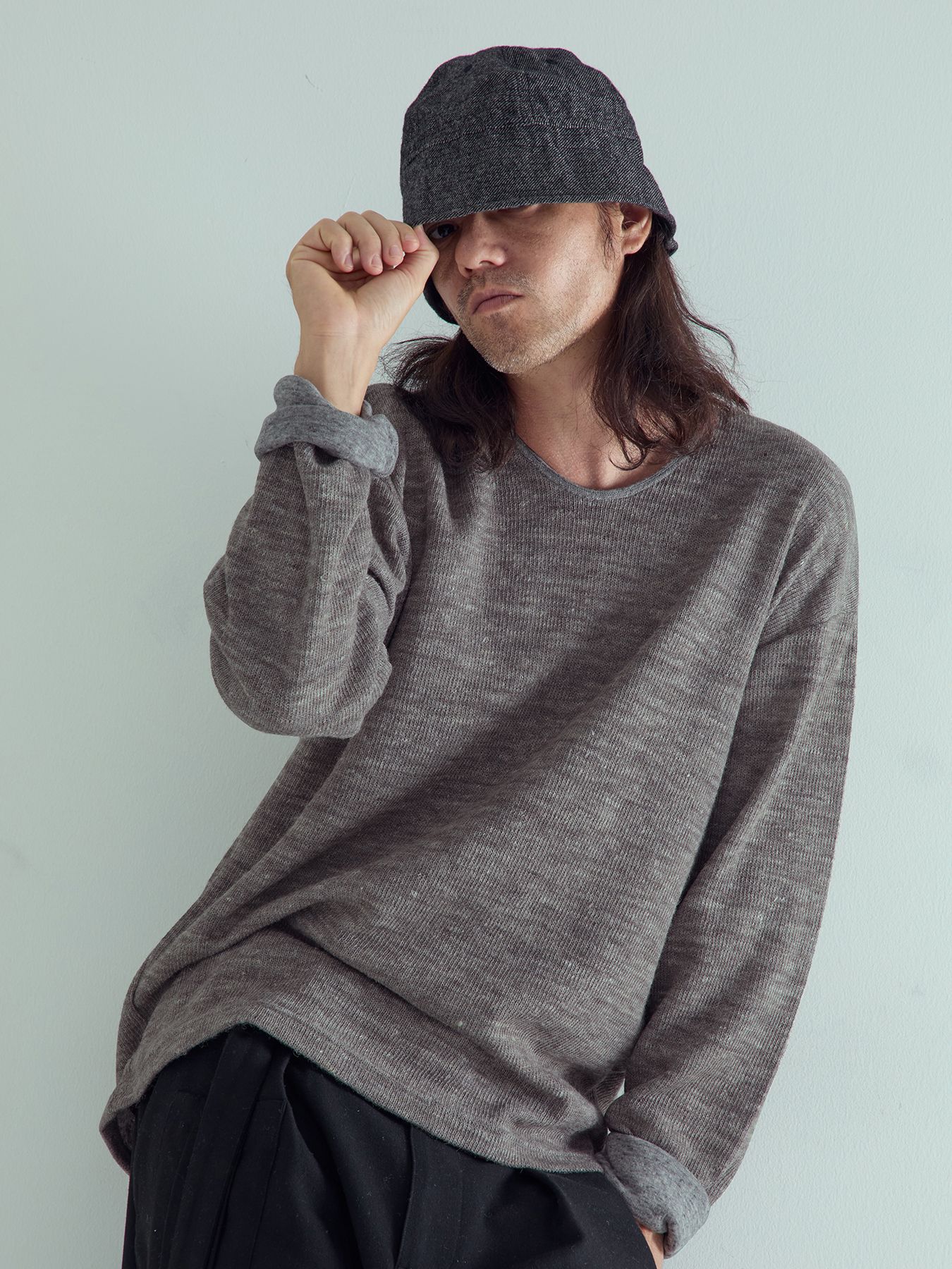 【予約品 】ROLLSLEEVE / ロングスリーブ Tシャツ / 杢SD