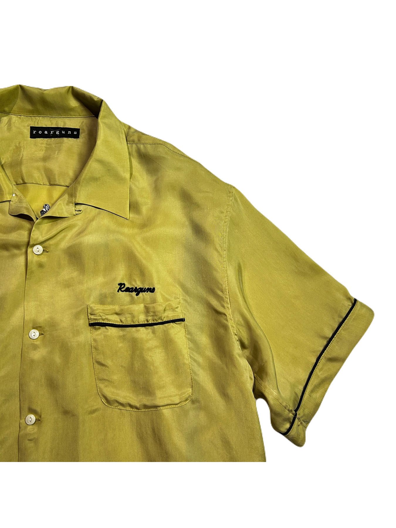 【予約品 8月10日(日) 締切 】BOWLING SHIRT EMBRO / ボーリング シャツ / チェーン刺繍 マスタード