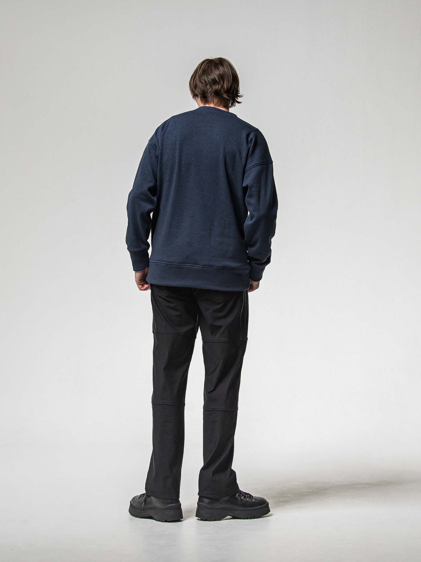 【予約品 8月31日(日) 締切】RC CHENILLE VELOURS FLEECE DROP TRAINER / RCサガラ刺繍ワッペン ベロアフリース ドロップショルダートレーナー / ネイビー