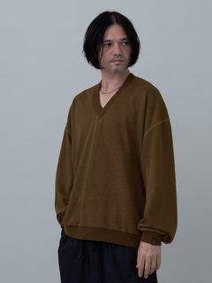 【予約品 10月26日(日) 締切】3DSWEAT / Vネックスウェット / D.SAND