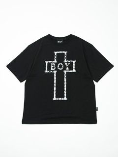 BOY CROSS MOTIF TEE / Tシャツ / ブラック 【BOY LONDON】