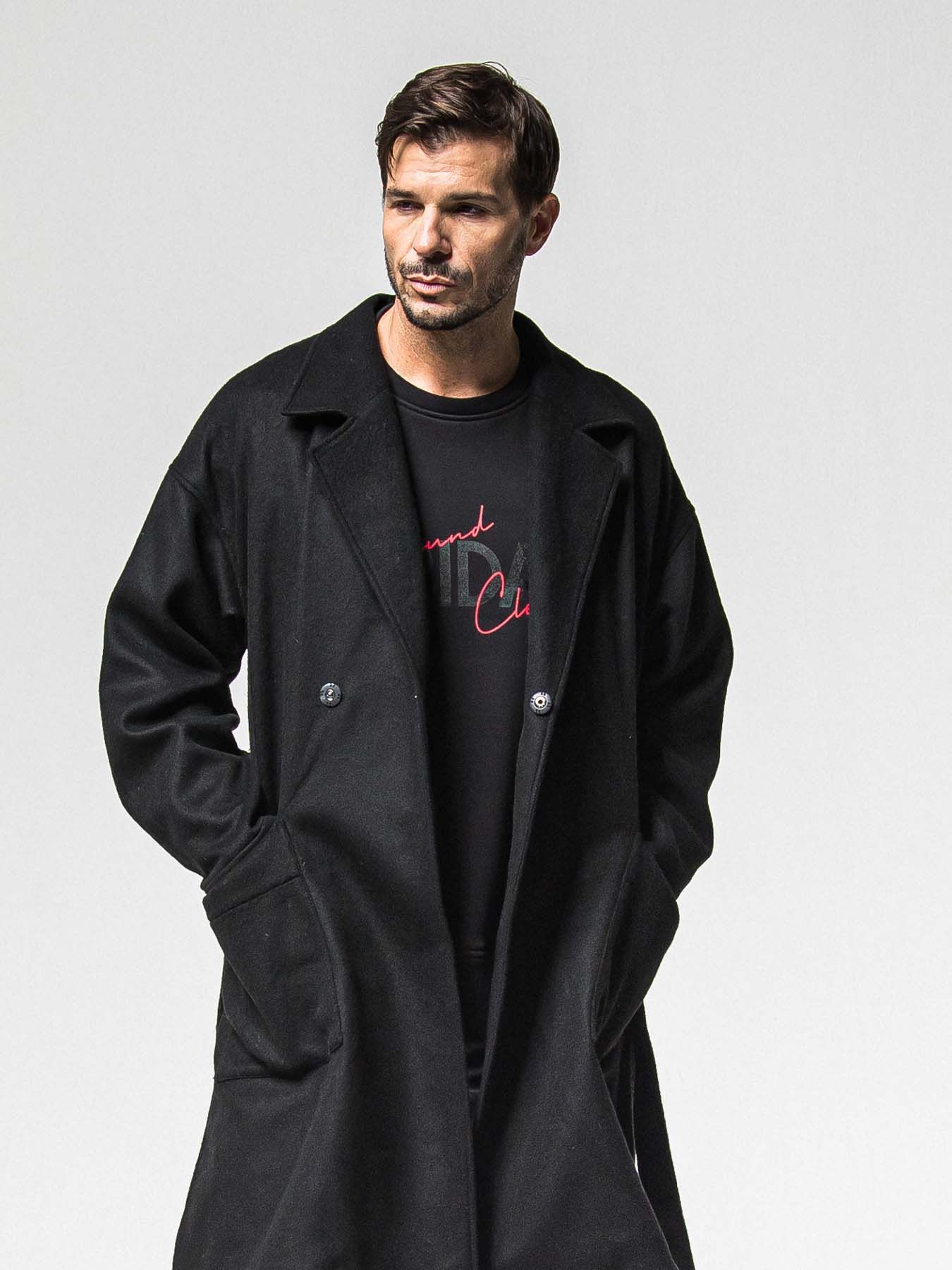【予約品 】GOWN OVER COAT / ガウンオーバーコート / ブラック