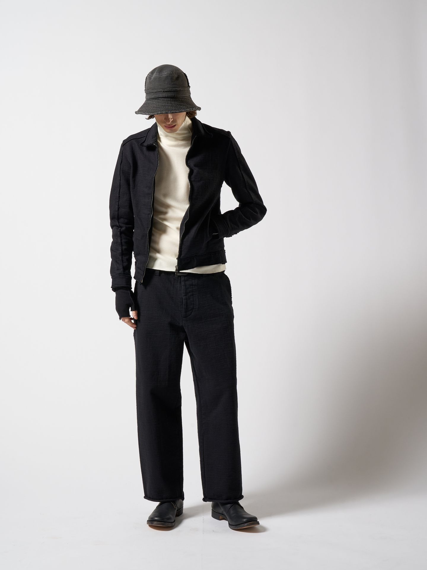 【予約品】 ex.heavy wide pants / ワイドパンツ / ブラック