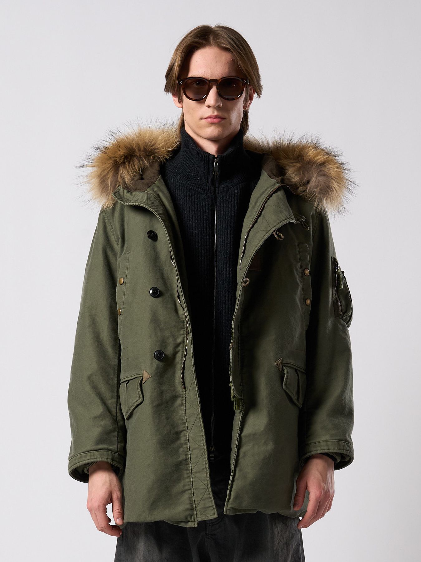 【予約品 4月19日(日) 18時締切】heavy moleskin N-3B/ ヘビーモールスキン N3B / オリーブカーキ