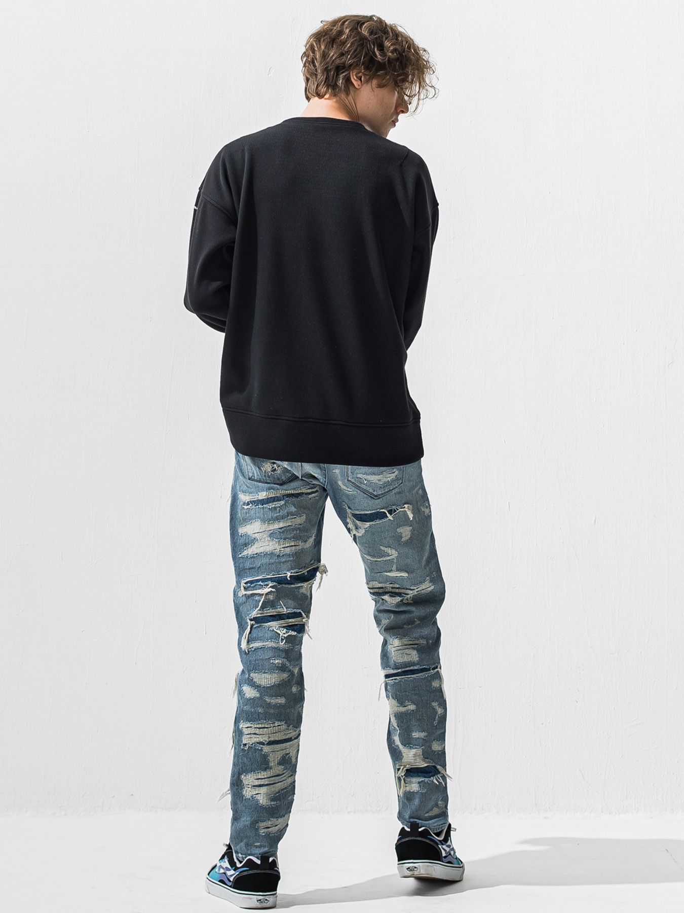 【予約品 9月6日(日) 締切】SCOTT JEANS / ライトオンスヴィンテージジーンズ / インディゴ スペシャルクラッシュ