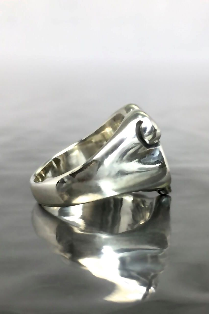 《受注生産》 RHYTHMIC HORSESHOE RING with DIAMOND ダイヤモンド リング 【GOD SIZE】 注文から2-4週間後入荷予定