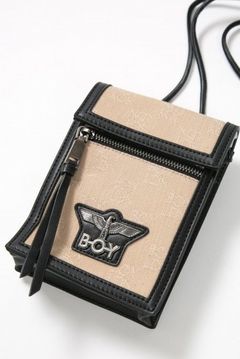 EMBOSSING MINI SHOULDER BAG / BEIGE 【BOY LONDON】