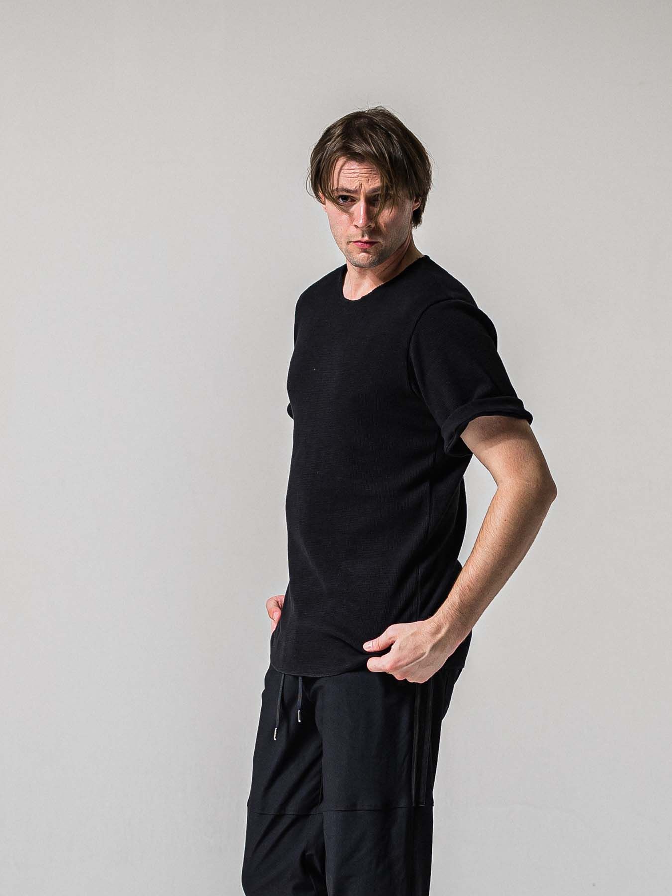 【予約品 11月16日(日) 締切】CUT OFF THERMAL T / カットオフサーマルTシャツ / ブラック