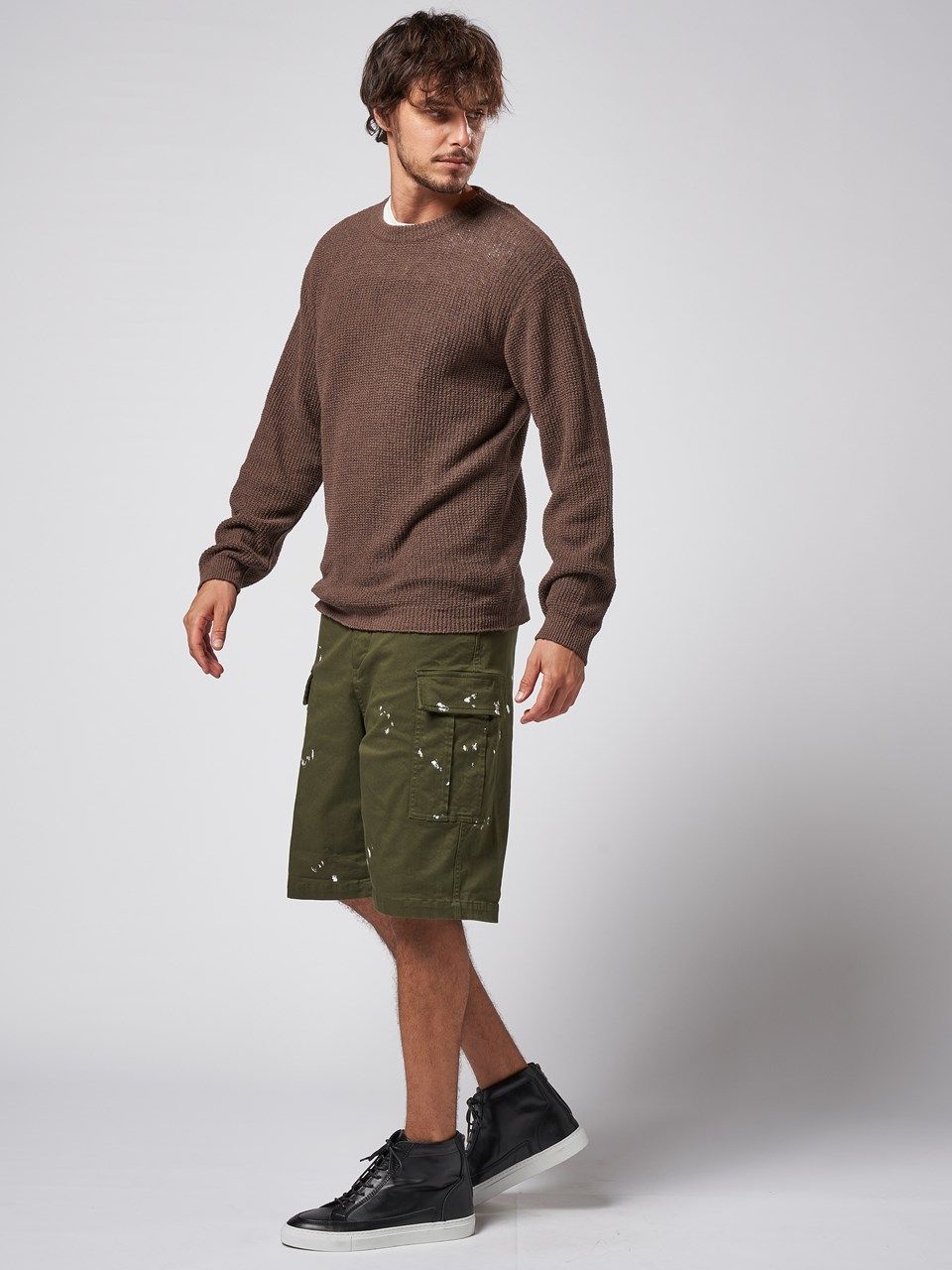《予約品》 boucle summer knit  / サマーニット / ブラウン