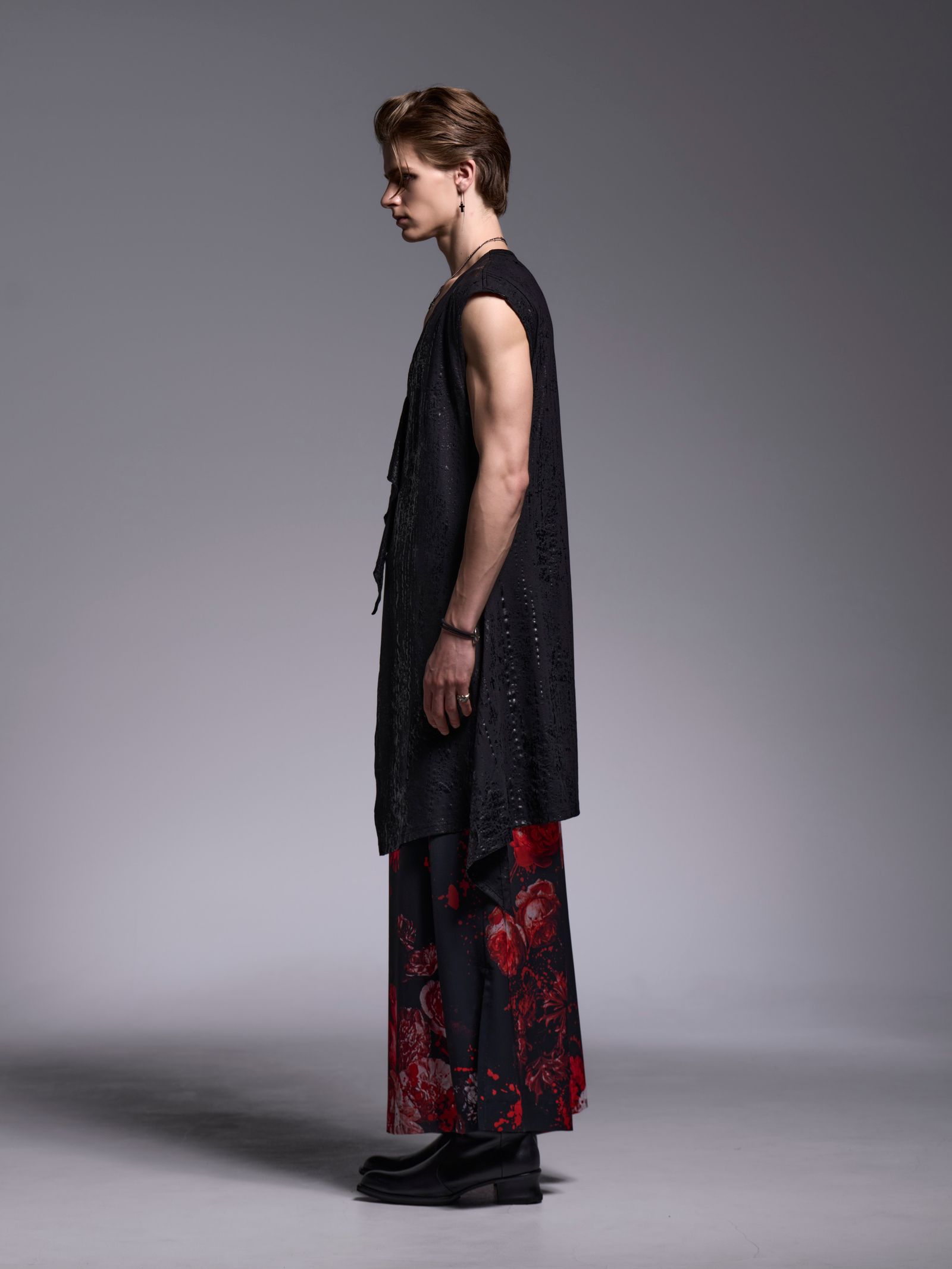 【予約品 1月4日(日) 締切】Flare Long Tank Top / フレアロングタンクトップ / ブラック