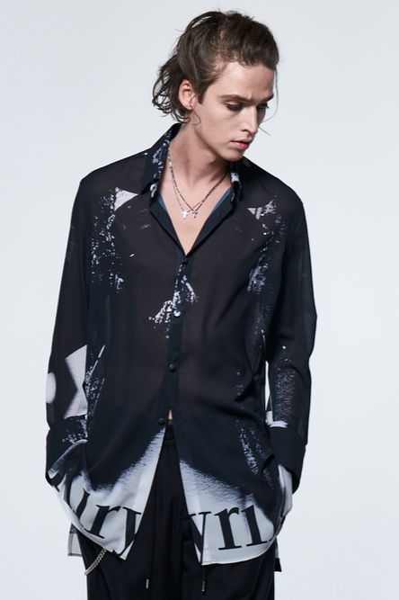《予約品》 SquareHemShirt / ブラック＆ホワイト 【kiryuyrik】 2023年3月以降入荷予定