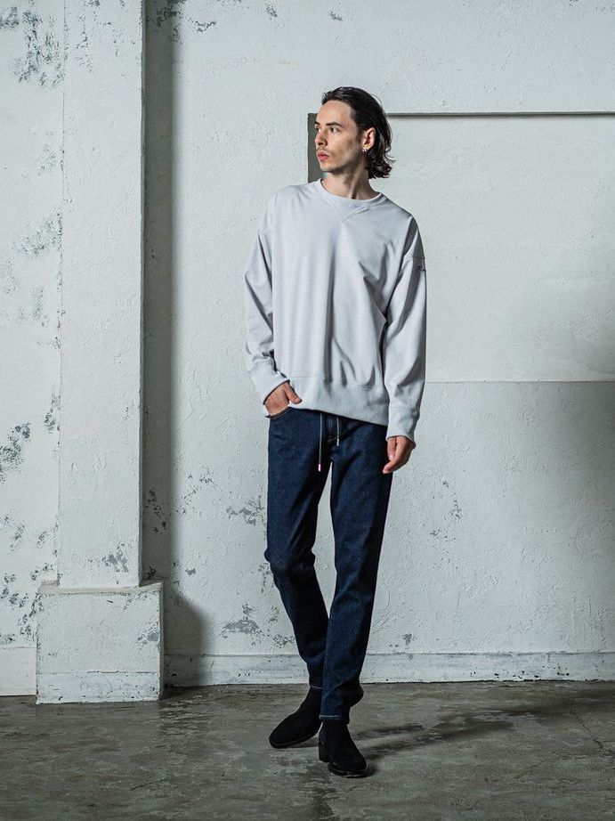 《予約11月17日19時締め》 MICK DENIM JERSEY / ジャージパンツ / インディゴ
