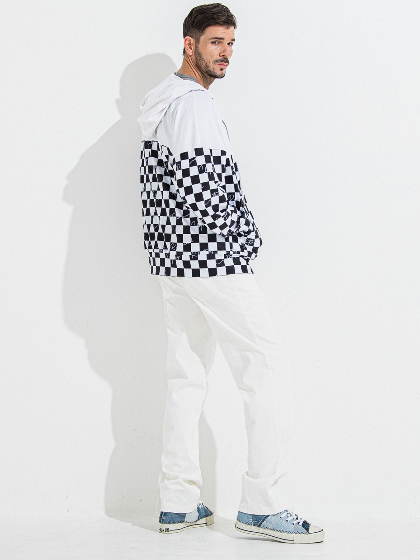 DENIM JERSEY WIDE PT / デニムジャージワイドパンツ / ホワイト