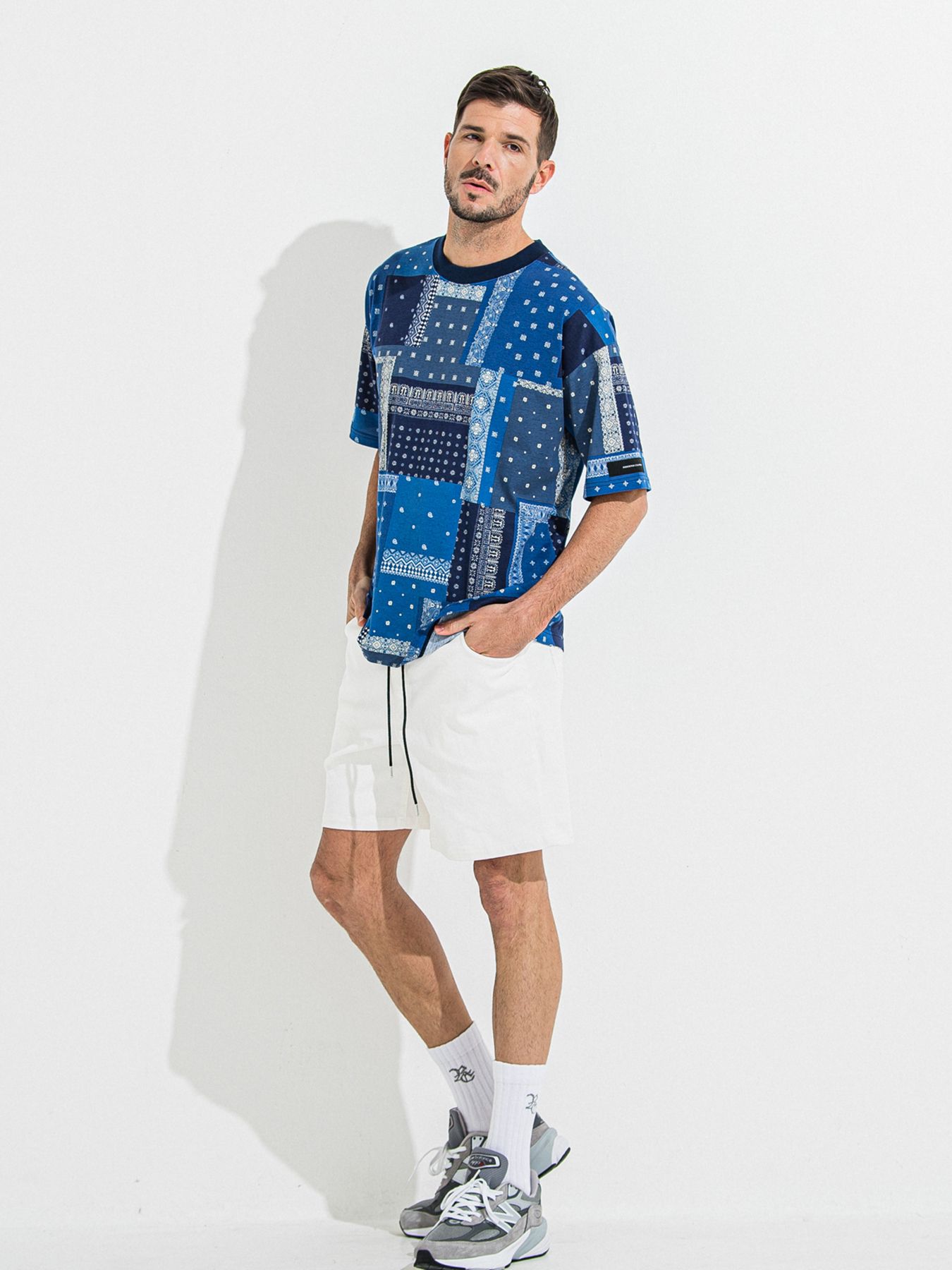 【予約品 】BANDANA OVER TEE / バンダナオーバーサイズTシャツ / ネイビー
