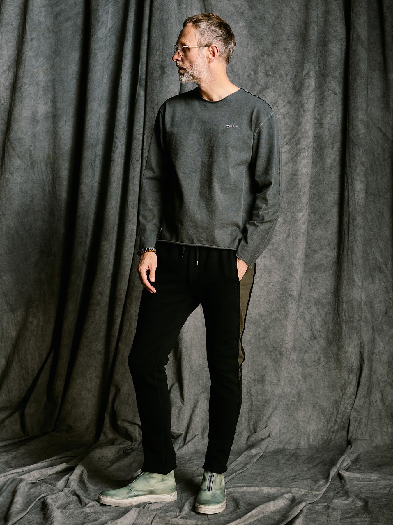 【予約品 4月19日(日) 18時締切】super urake seam pants / シームパンツ / ブラック×カーキ