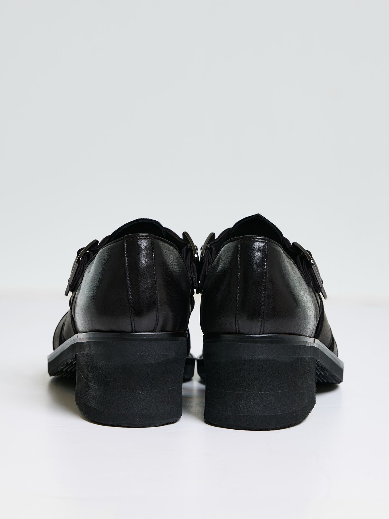 【予約品 4月26日(日) 締切】Eco Horse Hide Gladiator Ankle Boots / エコホースレザー グラディエーター アンクルブーツ / ブラック