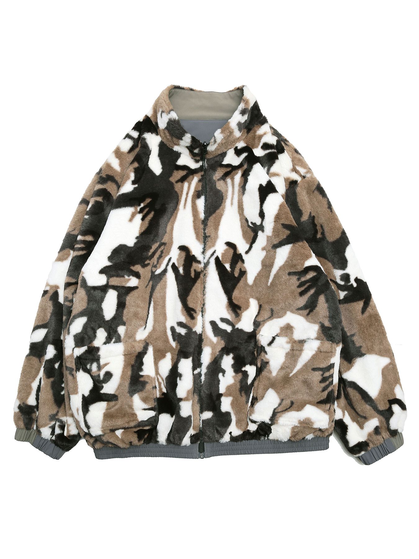 リバーシブル REVERSIBLE-HYPE JKT / GRAY-BEIGE【QUOLT】