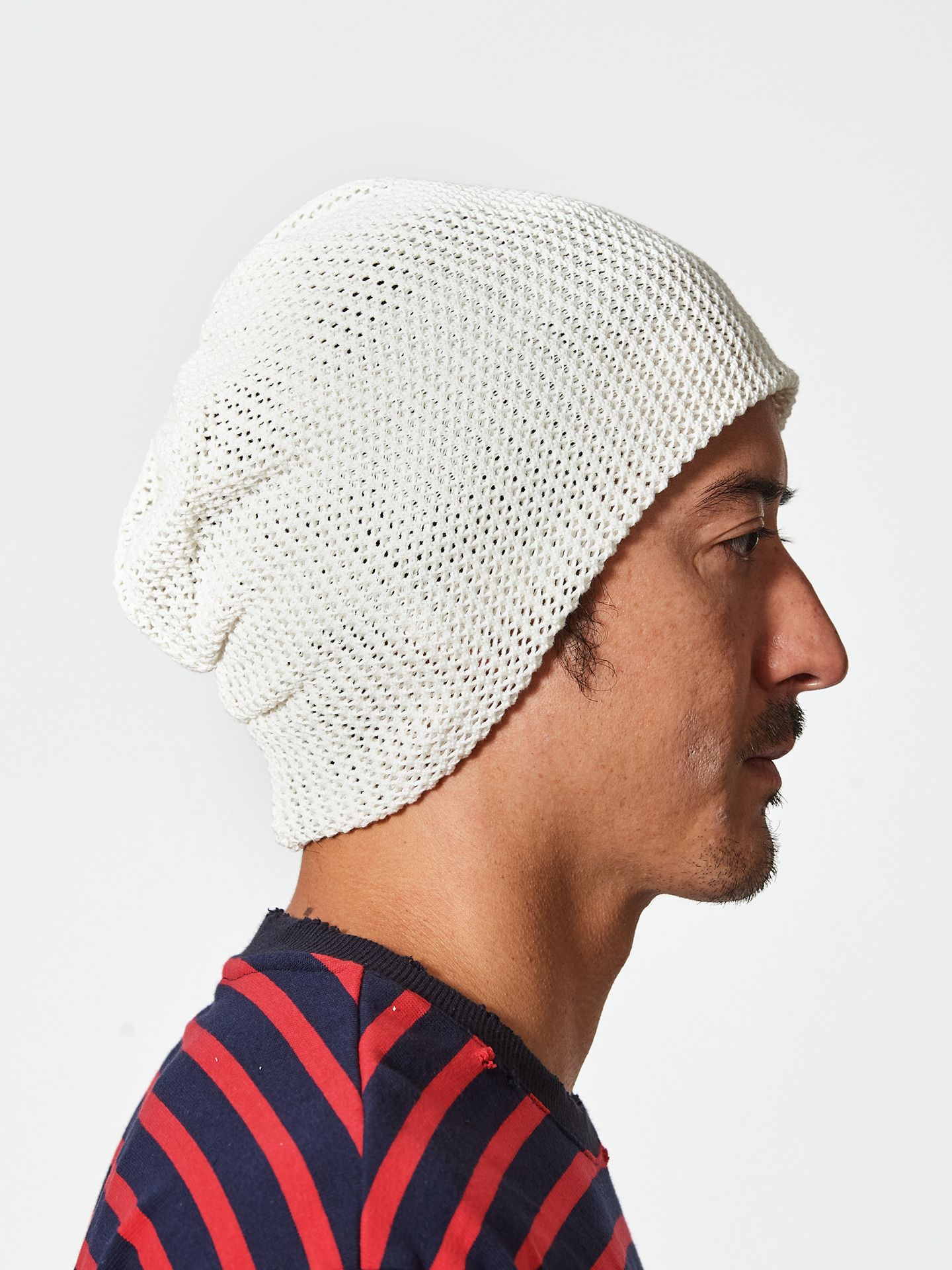 muta Mesh Back Pool Knit CAP / ニットキャップ / ホワイト 【Acanthus×muta】