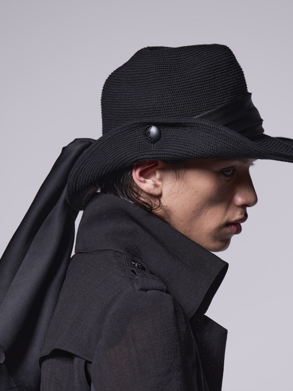 《予約品》 RibbonHAT / リボンハット刺繡ロゴ入り / ブラック