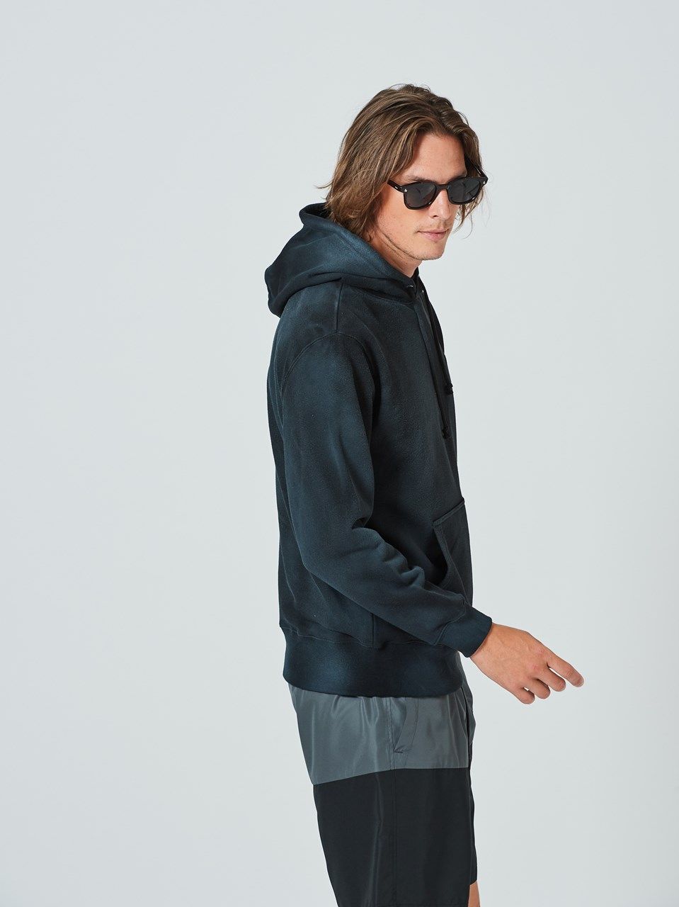 (予約品2023年10月19日18時締め) Random Dye Hooded Sweatshirt / フードスウェット / ブラック