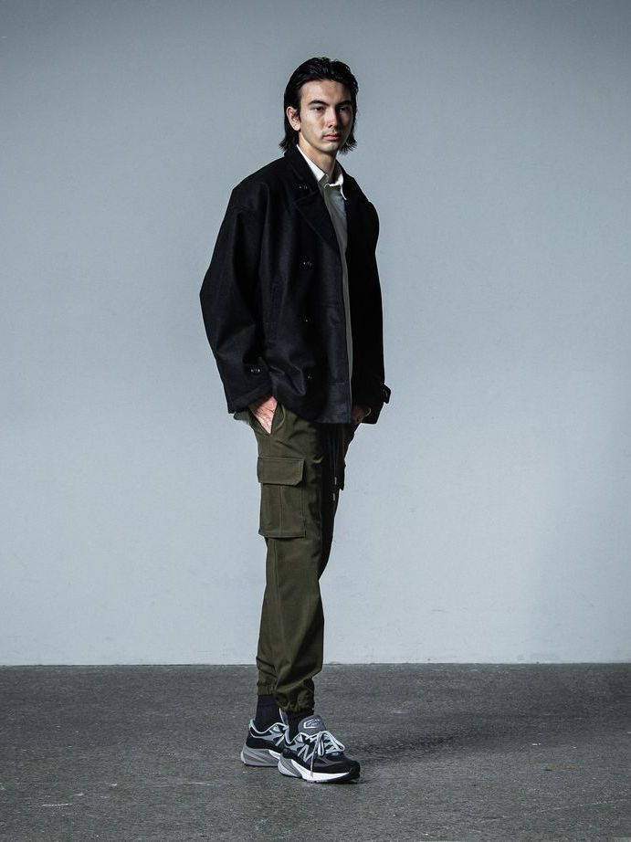 《予約品》 MELTON OVER PCOAT / コートジャケット / ブラック