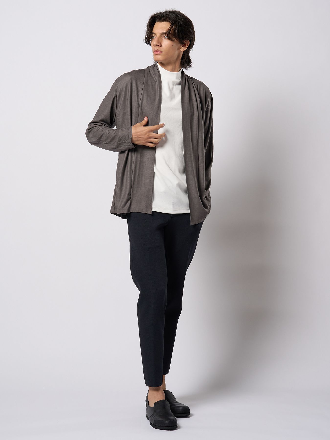 【予約品 9月23日(火) 締切】function knit easy slacks (jacquard check) / ファンクションニットイージースラックス (ジャガードチェック) / ブラックチェック