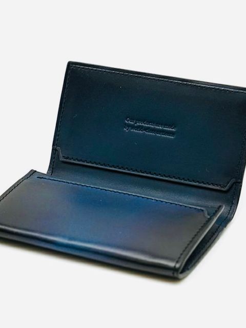 コードバン 名刺入れ 25枚収納YAC161 Blue 【 yuhaku】