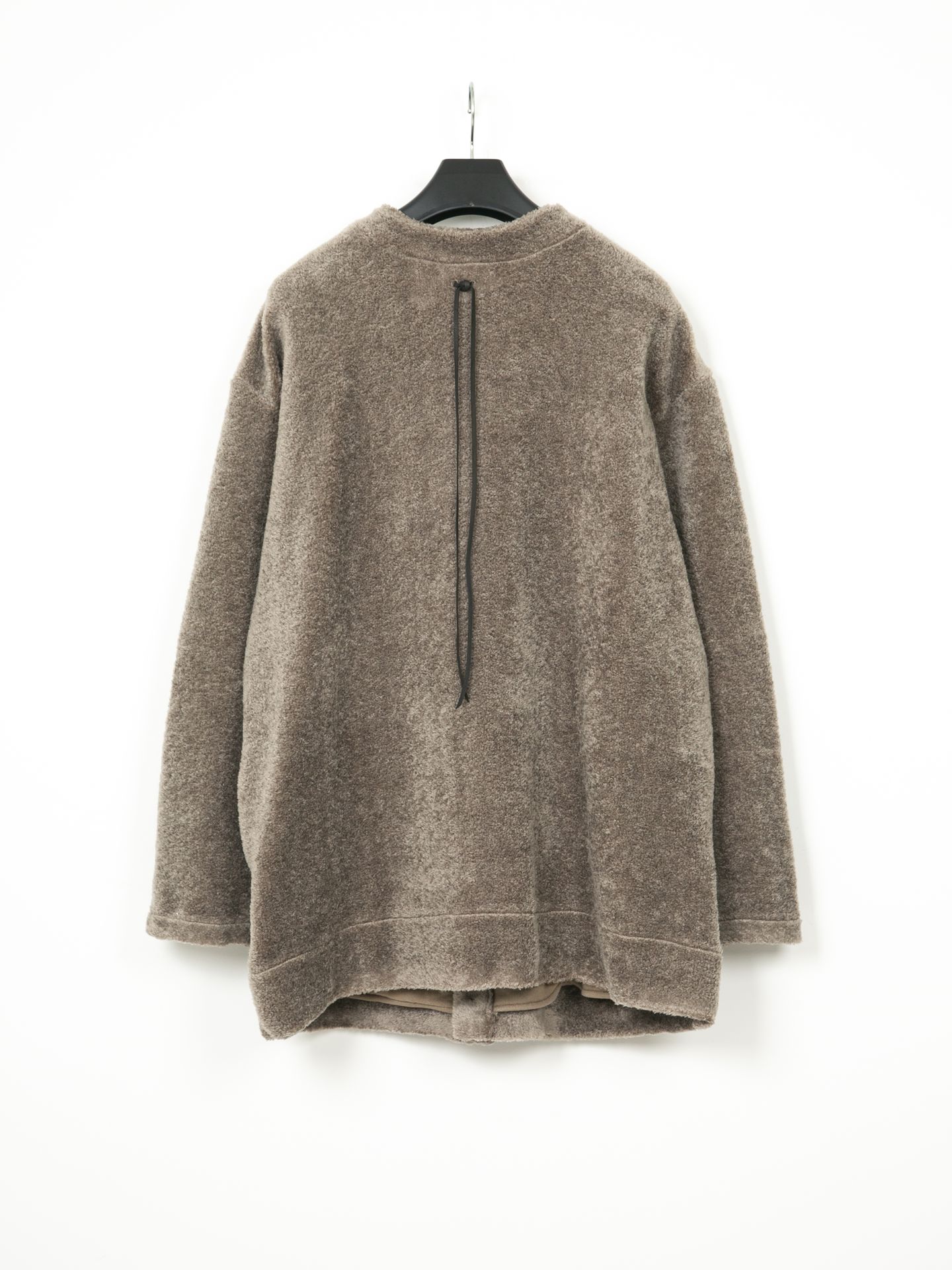 Cotton Acrylic Napped Pile Middle Cardigan / ミドル カーディガン / グレー
