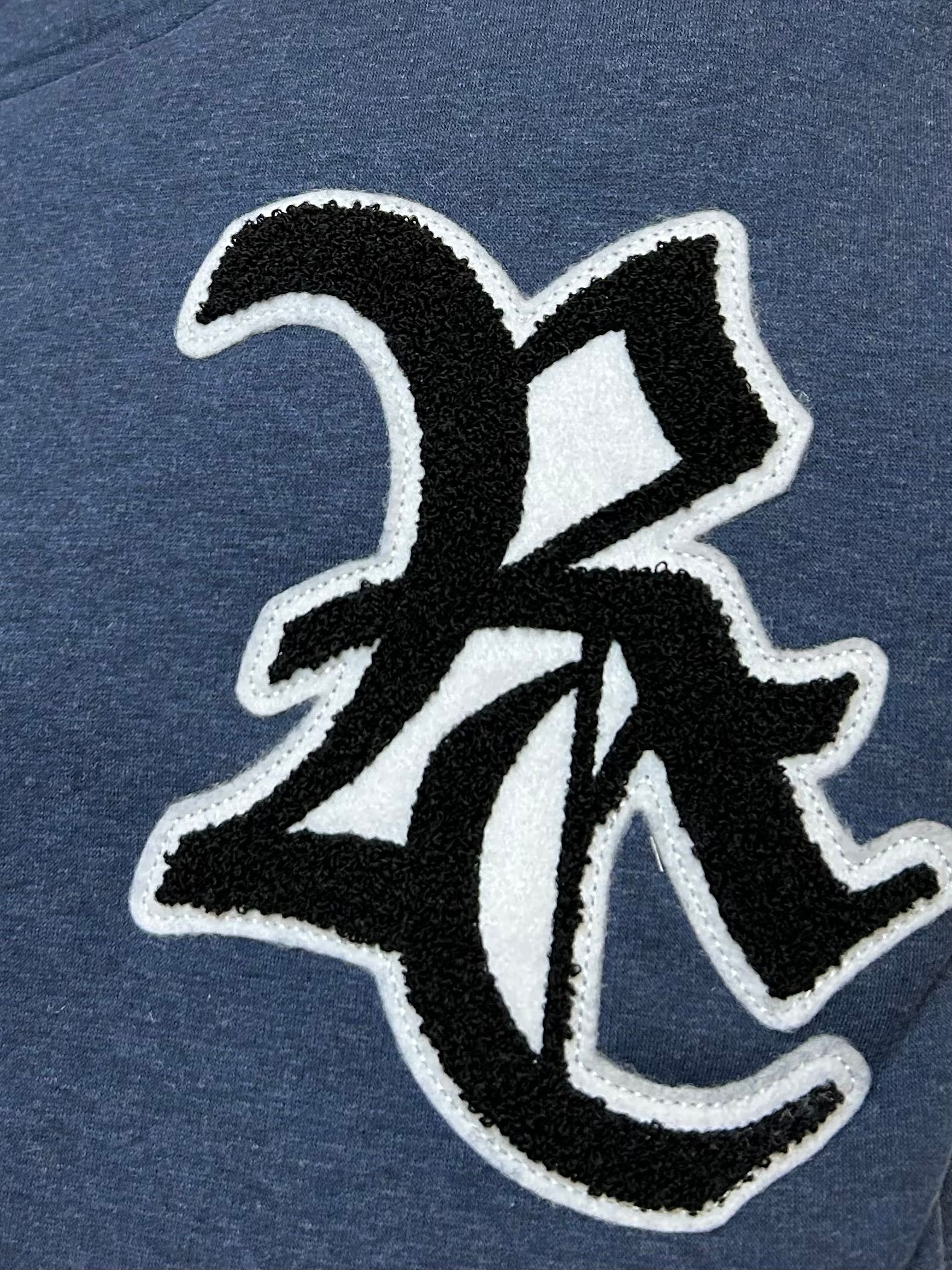 RC chenille velours fleece drop trainer  / ルーズトレーナー / ネイビー