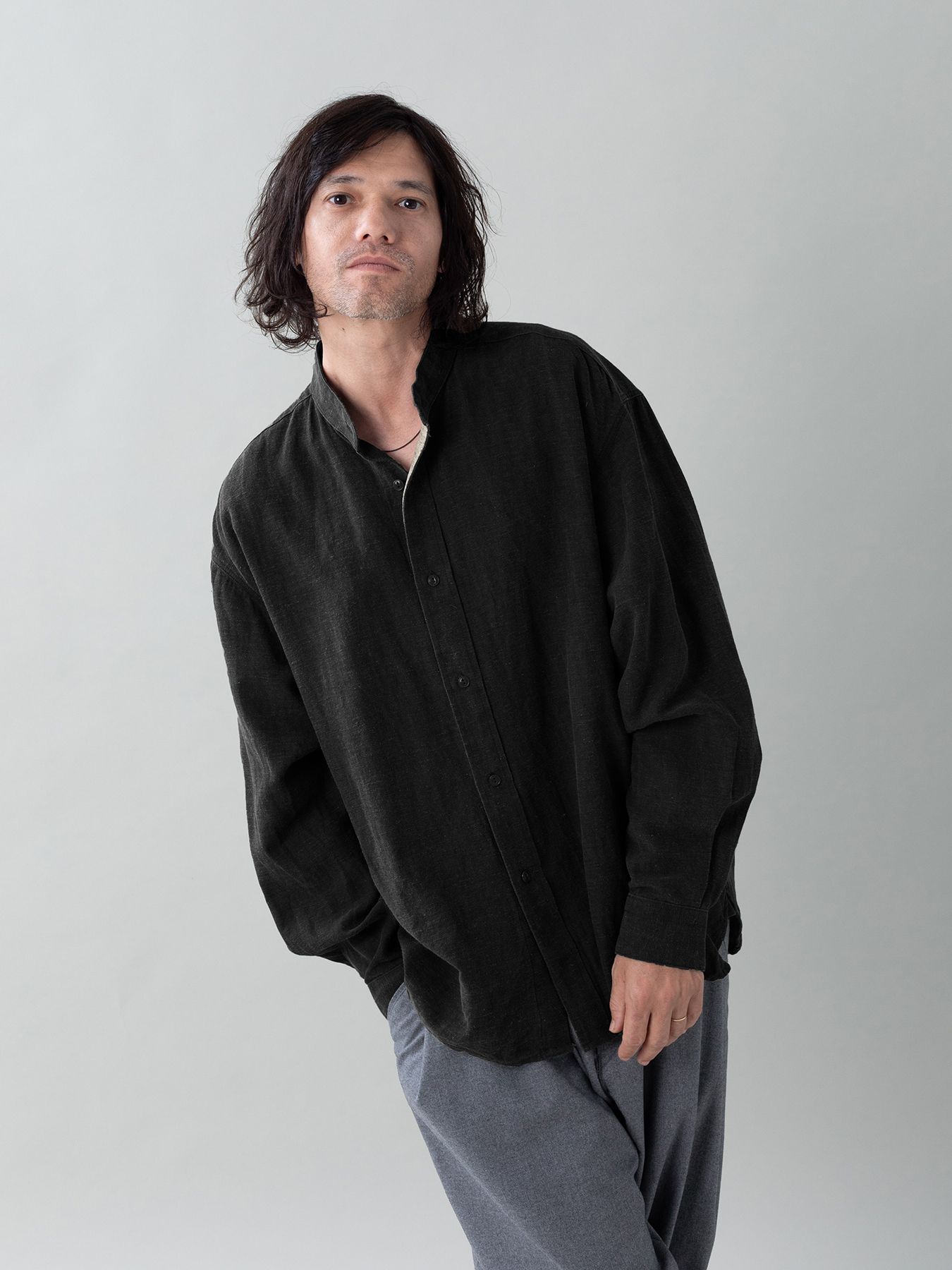 【予約品 5月6日(水) 締切】GRAZE-SHIRTS / オフィサーシャツ / ブラック