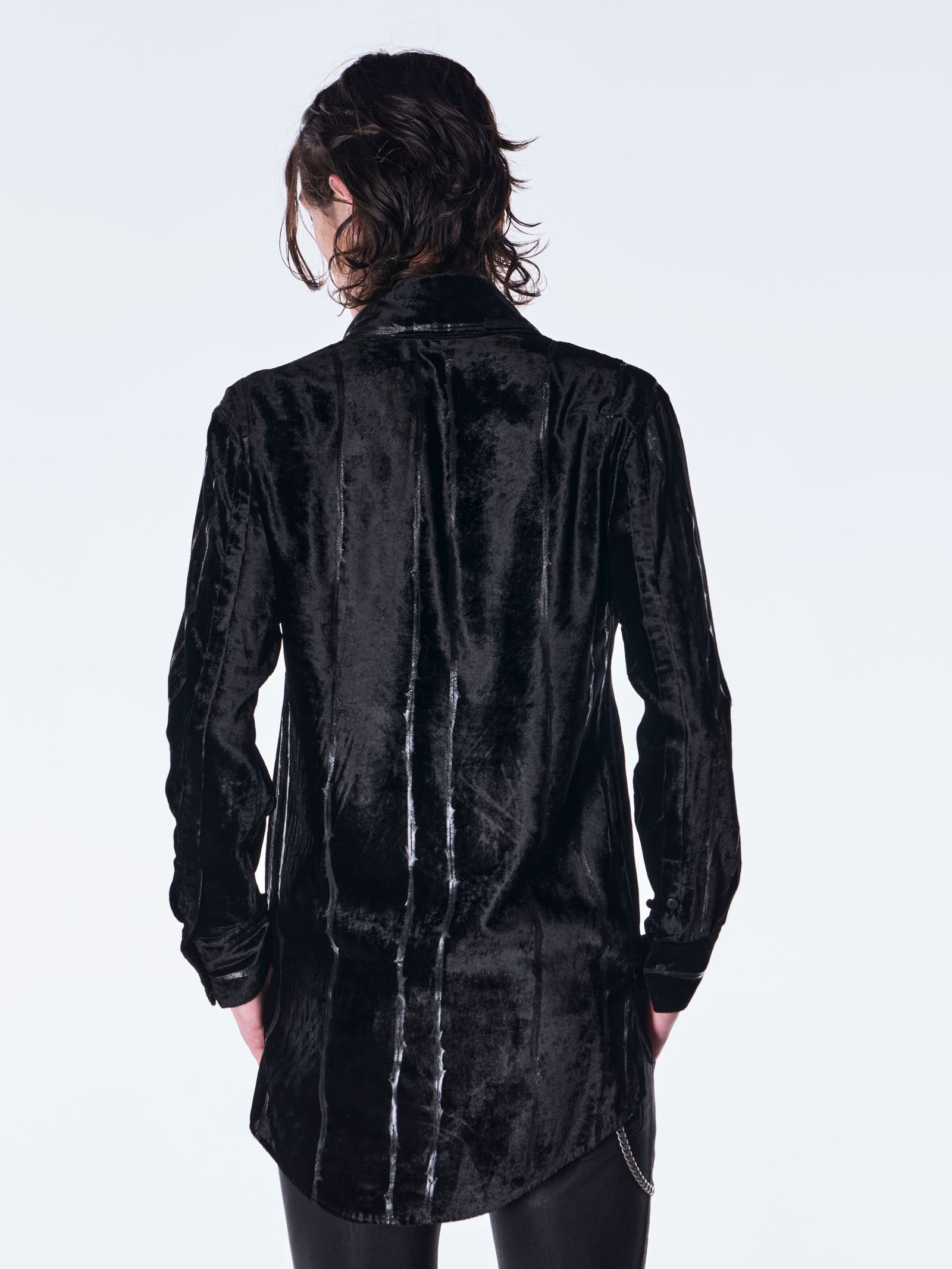 【予約品 6月29日(月) 締切】TOGE Velvet Shirt / ベルベット シャツ / ブラック