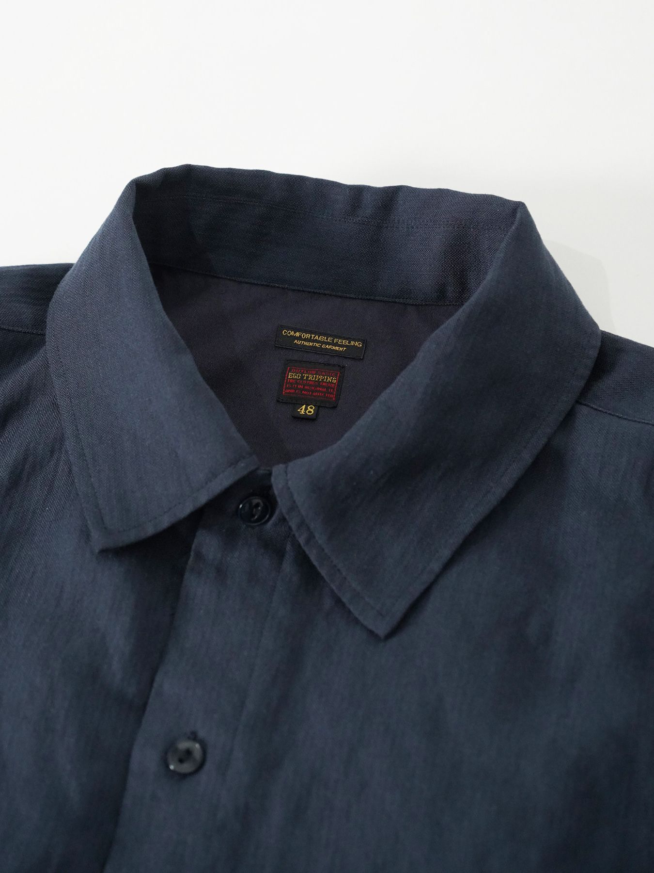 【予約品 5月6日(水) 締切】PLISSE-SHIRTS / ワークシャツ / ネイビー