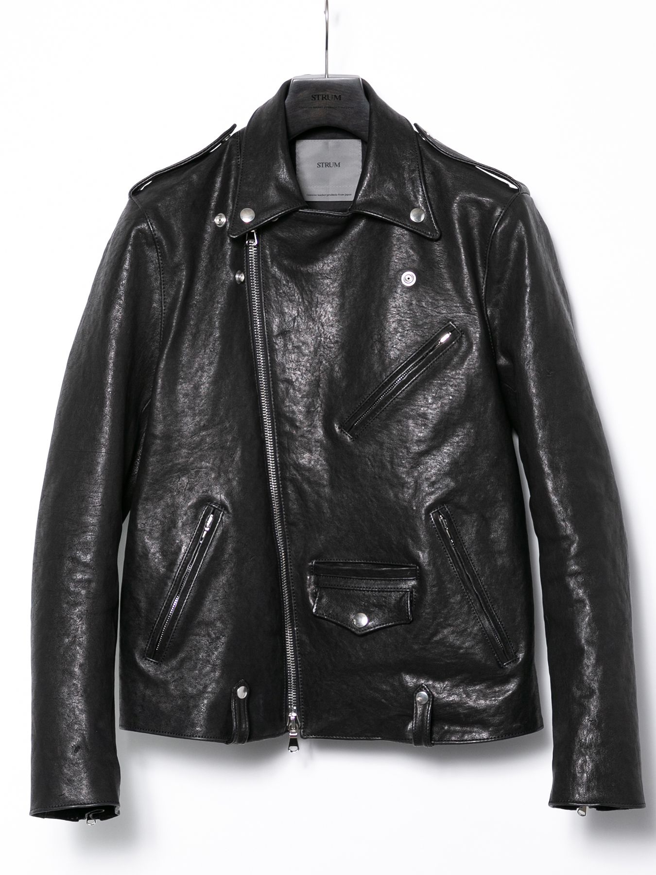 【予約品 4月6日(月) 締切】Pit Vegetable Full Tanned Shrinked Horsehide Double Riders / フルタンニン ピット鞣し シュリンクホースハイド ダブルライダース / JOEY