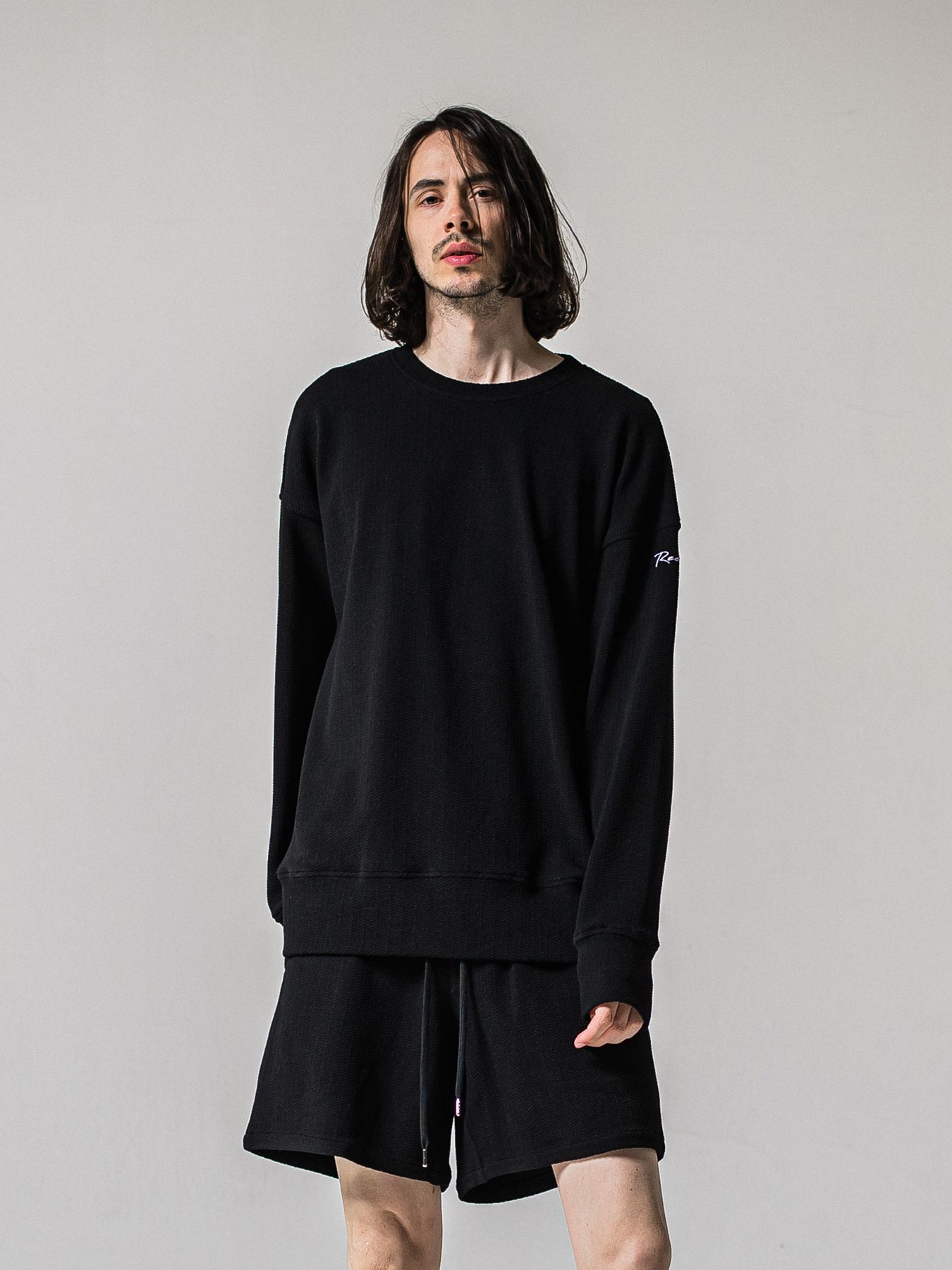 【予約品 11月16日(日) 締切】BLISTER TRAINER / ブリスターニット トレーナー  / ブラック