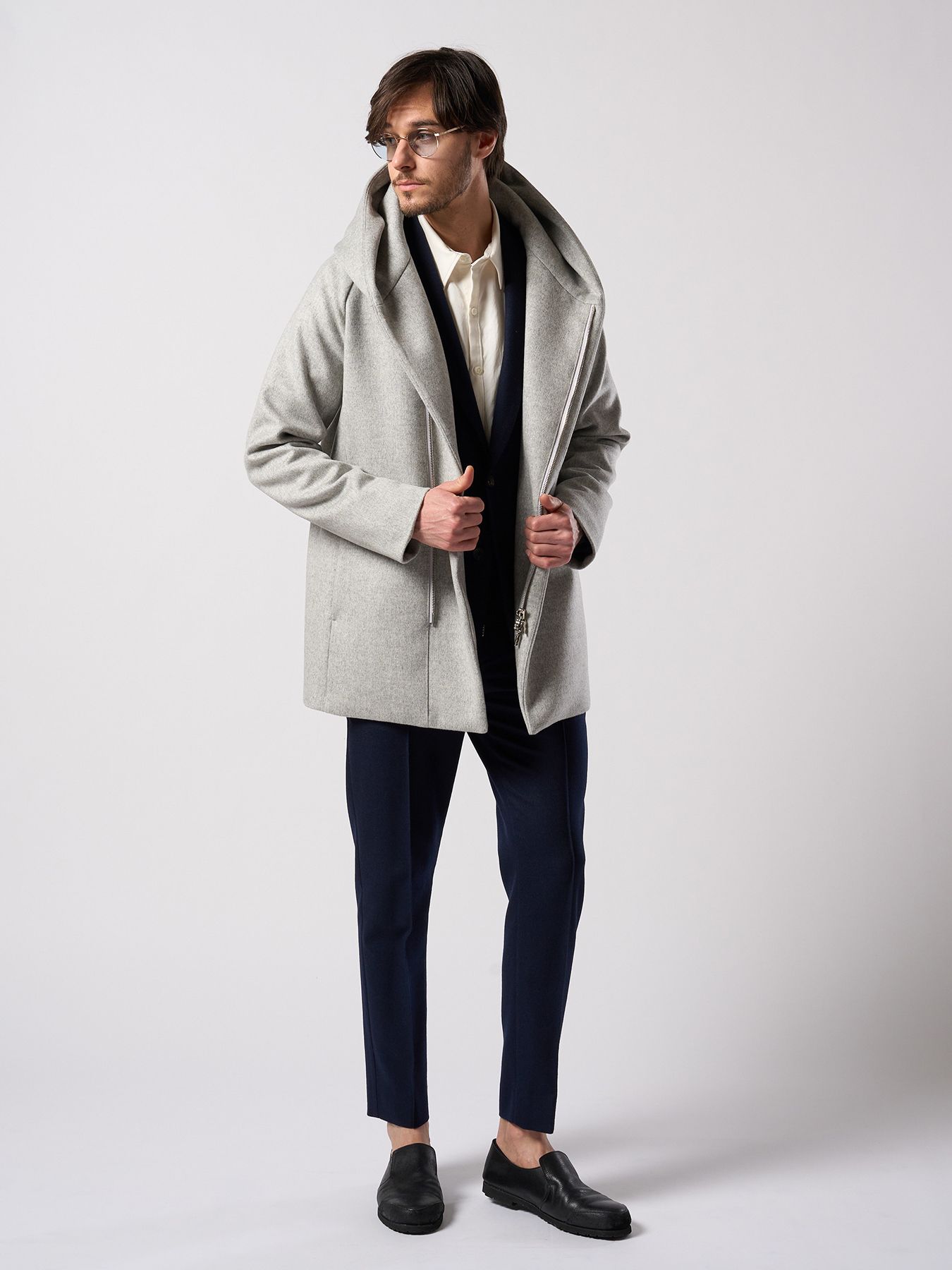 【予約品 4月19日(日) 18時締切】zip witch coat / ジップ ウィッチコート / ライトグレー