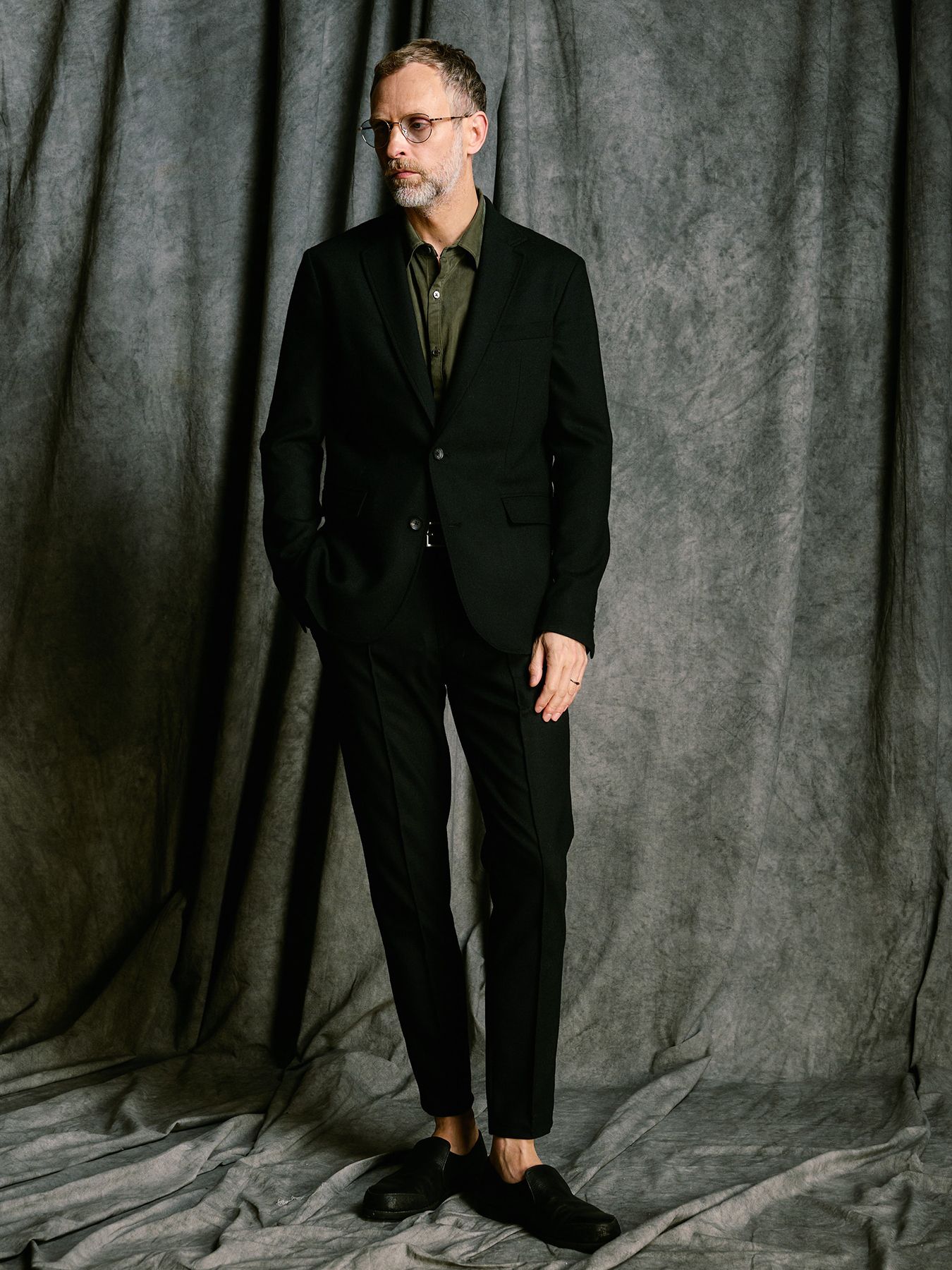 【予約品 4月19日(日) 18時締切】combination slip-on shoes / カーフレザー コンビネーション スリッポン シューズ / ブラック