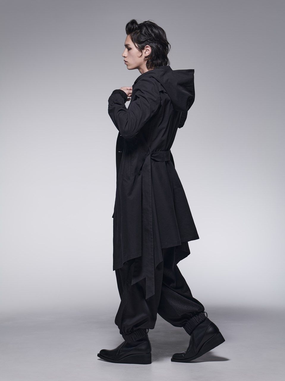 《予約品》 FlareHoodieCoat / フレアコート / ブラック 【kiryuyrik】 8月以降入荷予定