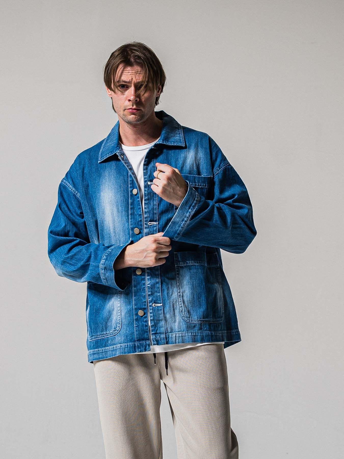 【予約品 11月16日(日) 締切】RC COVER ALL / ライトデニムカーバーオールジャケット / ライトインディゴ