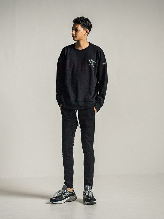 《予約9月1日18時締め》 Audio PANTS  / ラインパンツ / ブラック・ホワイト