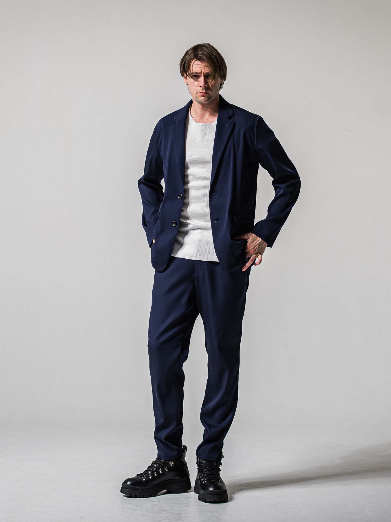 【予約品 11月16日(日) 締切】PAT WIDE EASY PANTS / ワイドイージースラックス / ネイビー