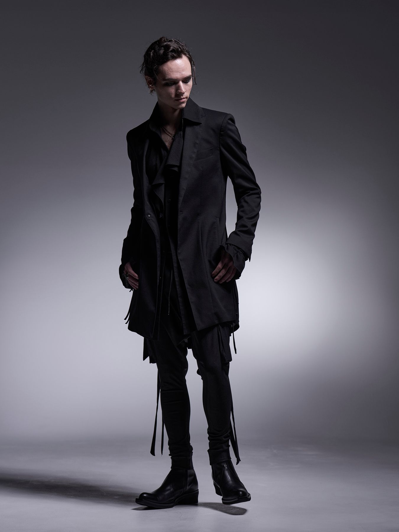 【予約品 】Shirring Frill Shirt / シャーリングフリルシャツ / ブラック