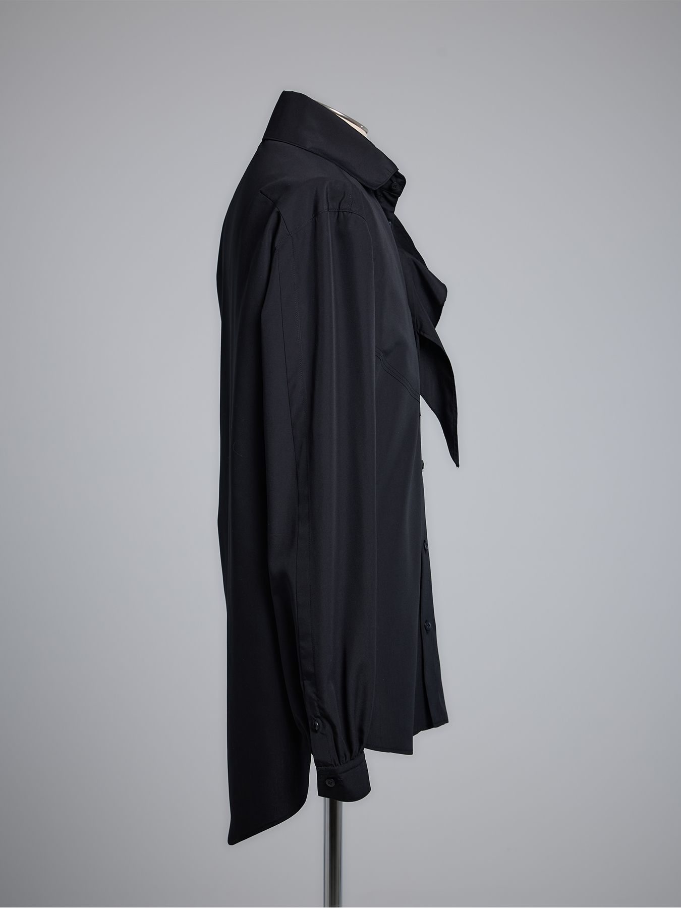 【予約品 5月18日(日) 締切】Single Frill Shirt / シングルフリルシャツ / ブラック
