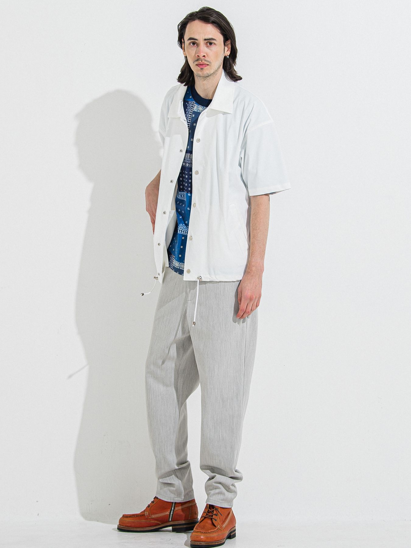 【予約品 】PAT WIDE EASY PANTS / パットワイドイージーパンツ / グレー