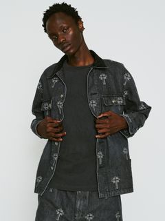 【予約品 8月10日(日) 締切 】CROSS JQ DENIM JKT / クロスジャガード デニムジャケット / ブラック